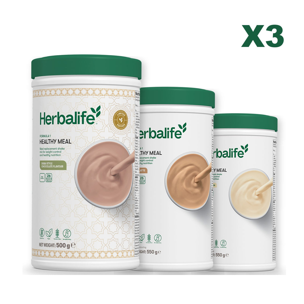 Formula 1 Dubai Style Chocolate plus 2 flavours of your choice - Cafe Latte / Vanilla