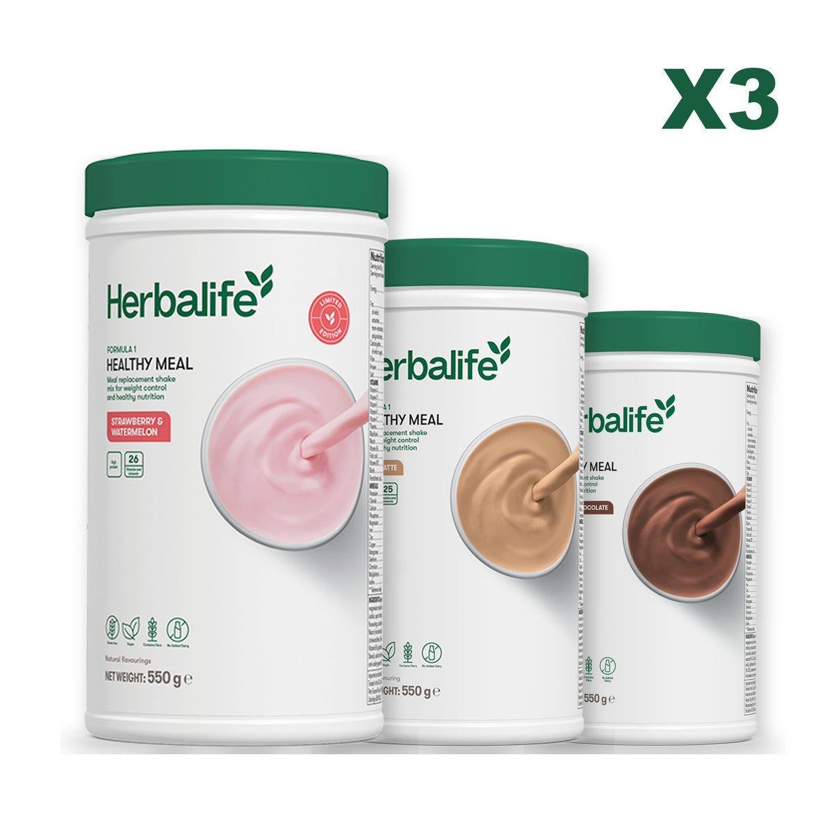Formula 1 Strawberry Watermelon plus 2 flavours of your choice - Cafe Latte / Chocolate
