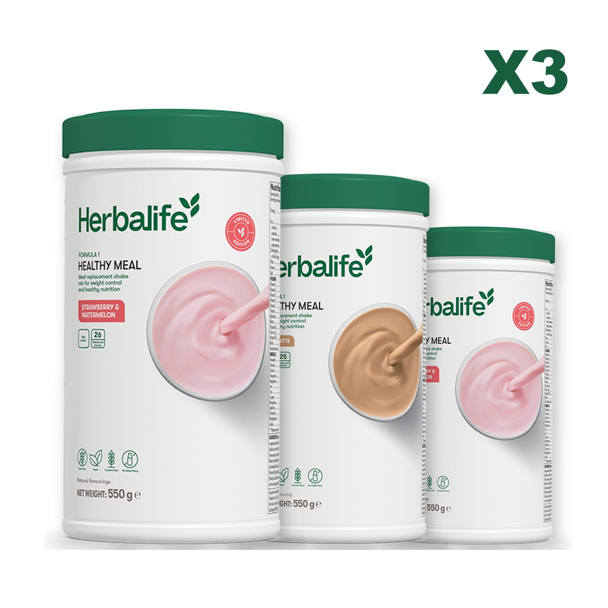 Formula 1 Strawberry Watermelon plus 2 flavours of your choice - Cafe Latte / Strawberry Watermelon
