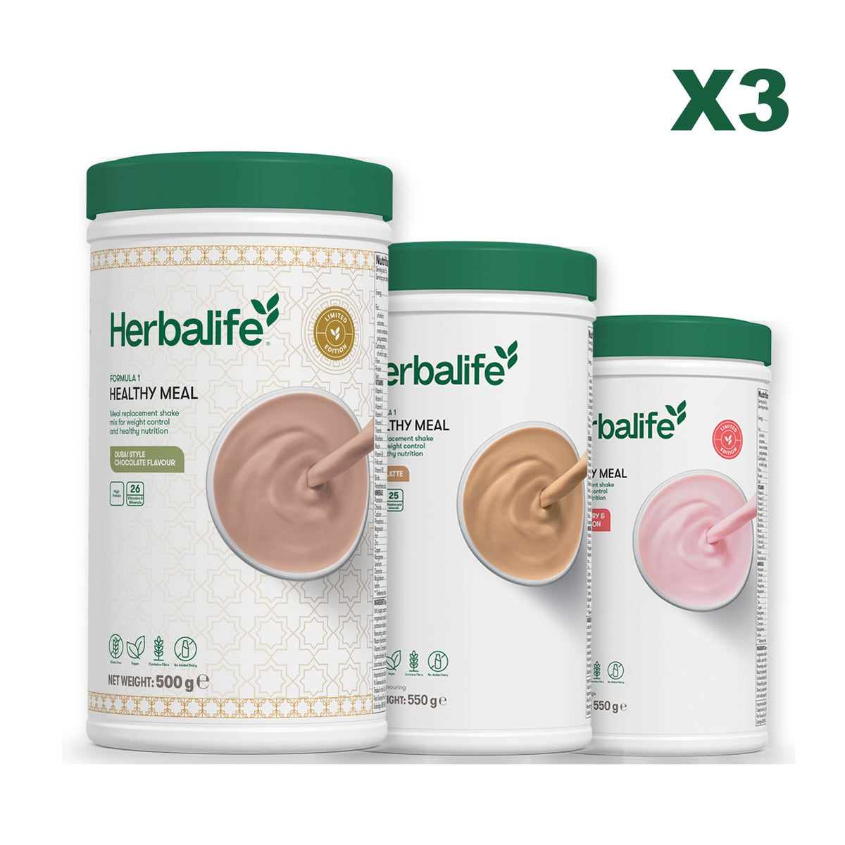 Formula 1 Dubai Style Chocolate plus 2 flavours of your choice - Cafe Latte / Strawberry Watermelon