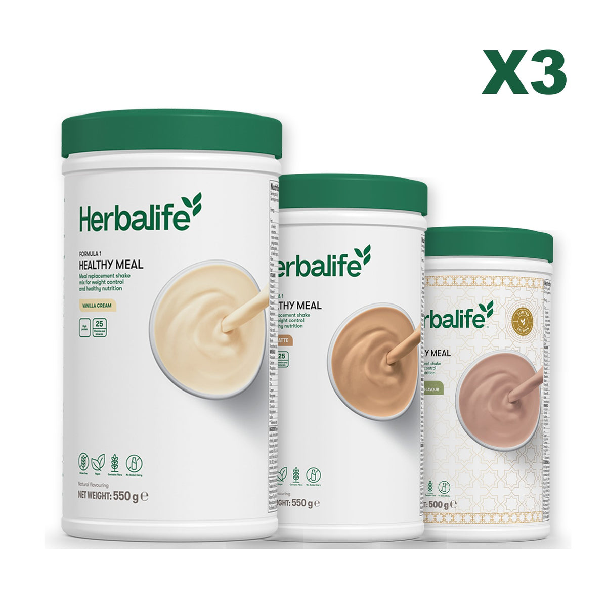 Formula 1 Vanilla plus 2 flavours of your choice - Cafe Latte / Dubai Style Chocolate