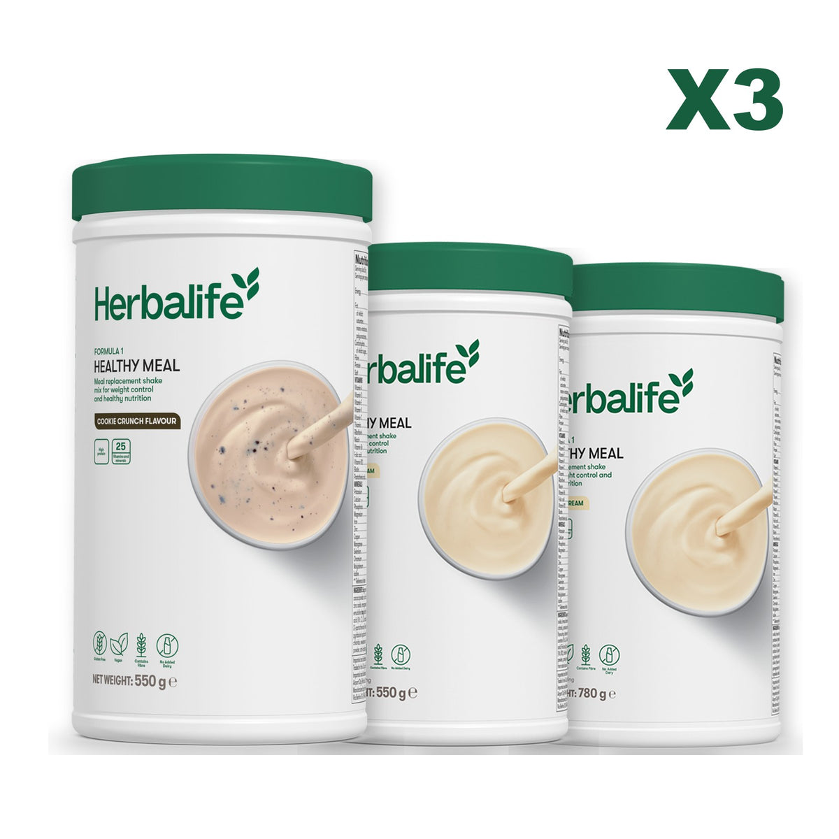 Formula 1 Cookie Crunch plus 2 flavours of your choice - Vanilla / Vanilla (Large 780g)
