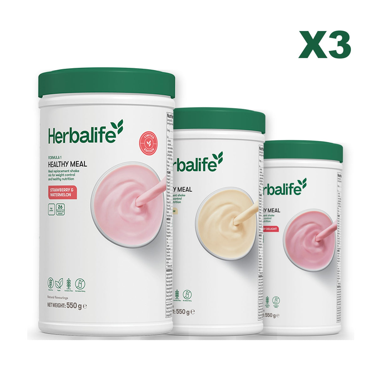 Formula 1 Strawberry Watermelon plus 2 flavours of your choice - Vanilla / Strawberry