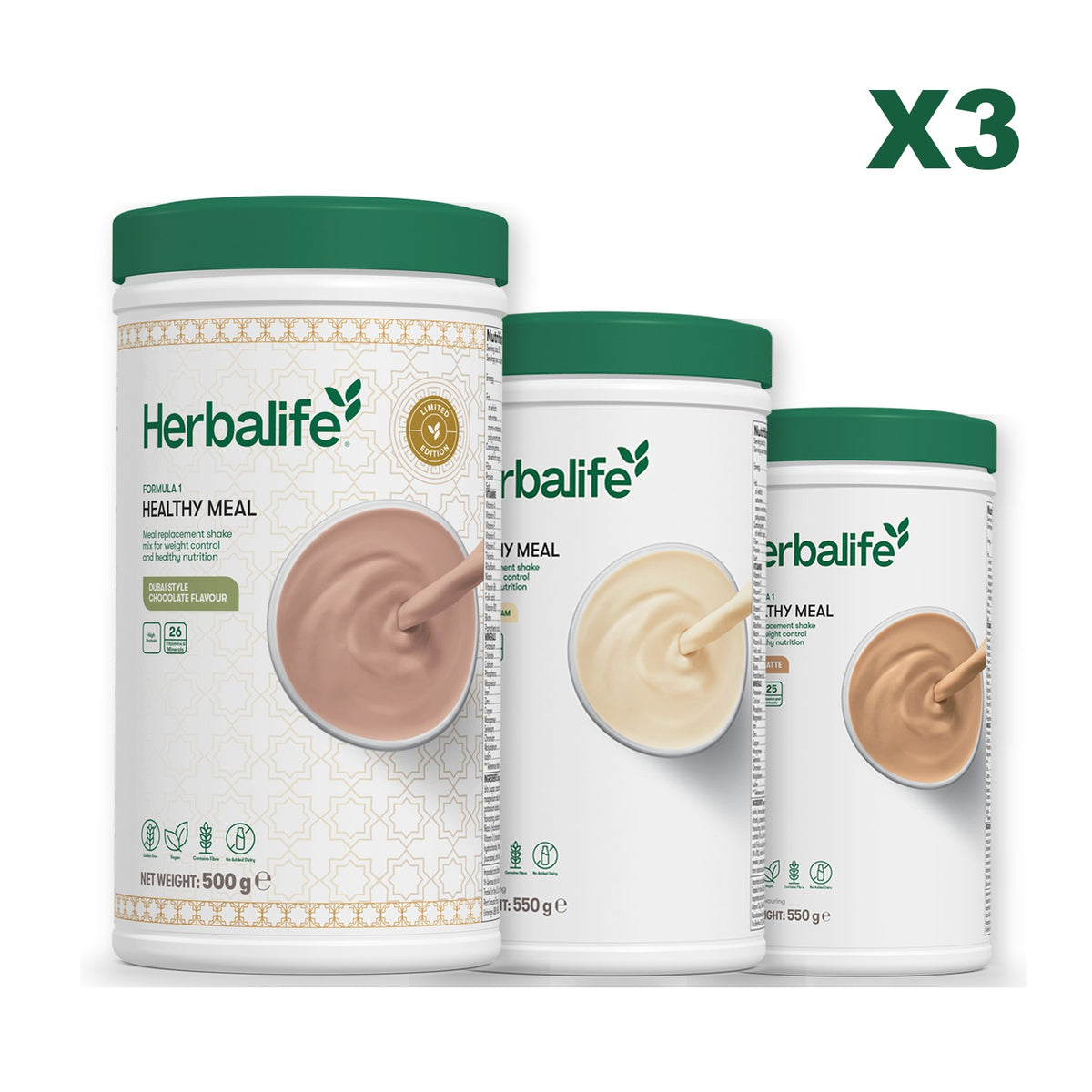 Formula 1 Dubai Style Chocolate plus 2 flavours of your choice - Vanilla / Cafe Latte