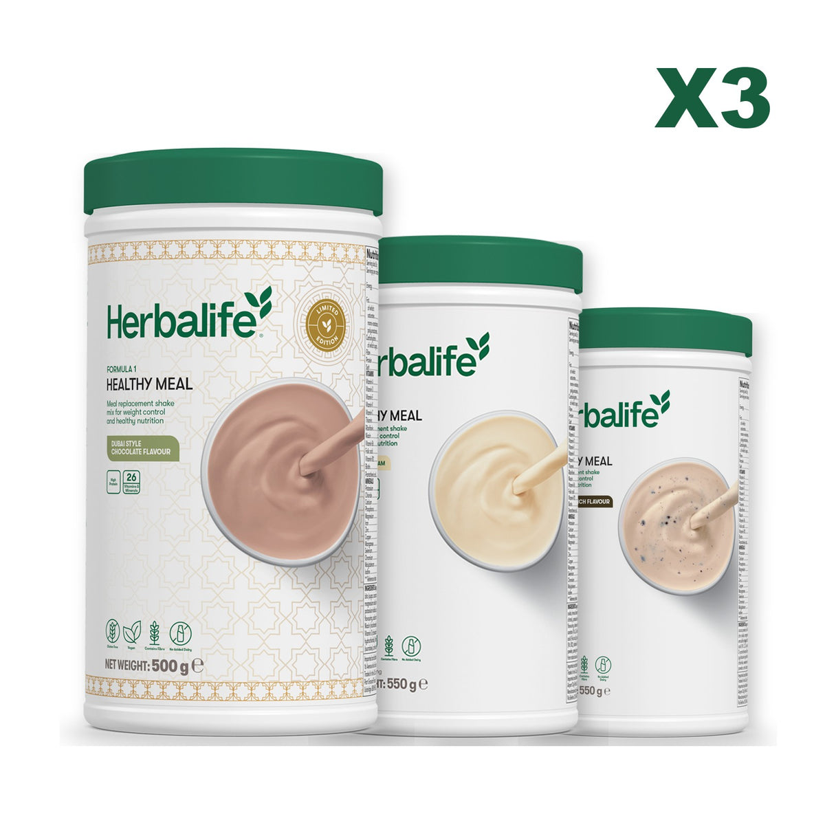 Formula 1 Dubai Style Chocolate plus 2 flavours of your choice - Vanilla / Cookie Crunch