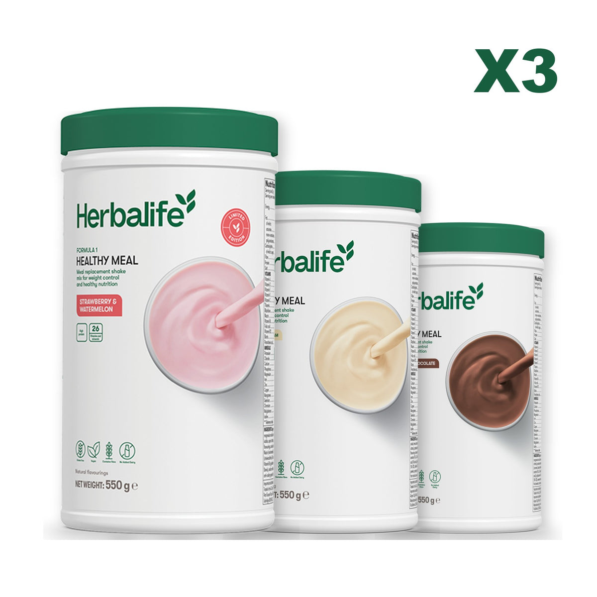 Formula 1 Strawberry Watermelon plus 2 flavours of your choice - Vanilla / Chocolate