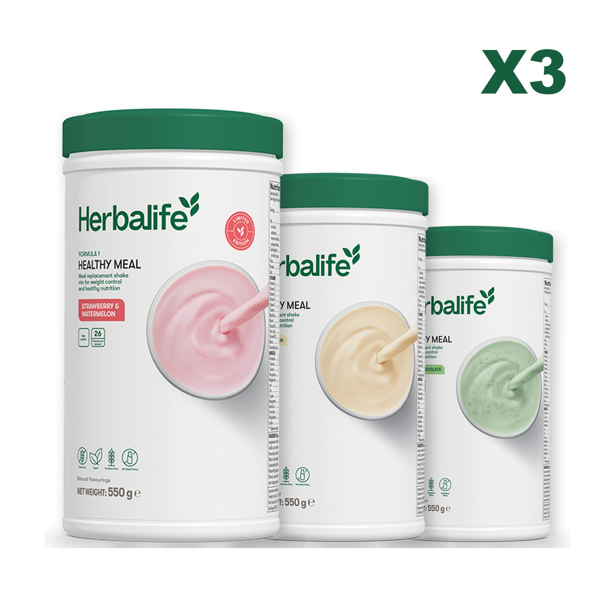 Formula 1 Strawberry Watermelon plus 2 flavours of your choice - Vanilla / Mint Chocolate