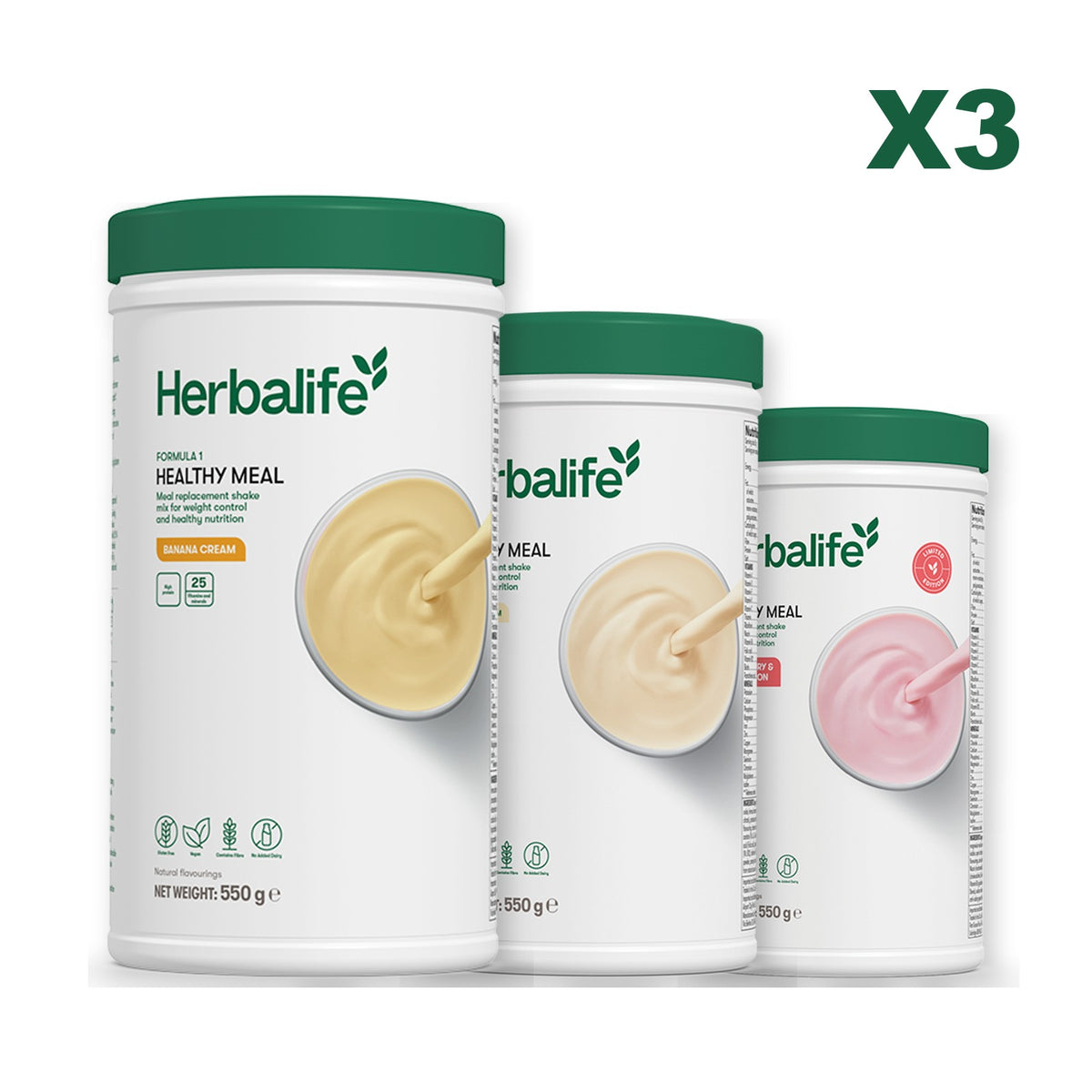 Formula 1 Banana Cream plus 2 flavours of your choice - Vanilla / Strawberry Watermelon