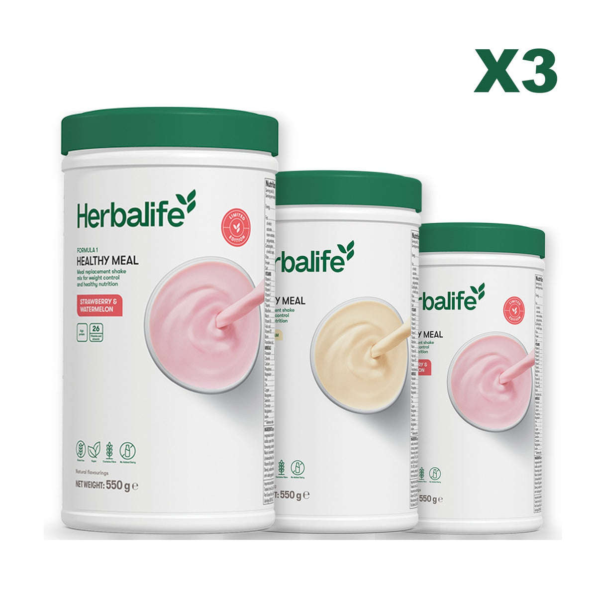 Formula 1 Strawberry Watermelon plus 2 flavours of your choice - Vanilla / Strawberry Watermelon