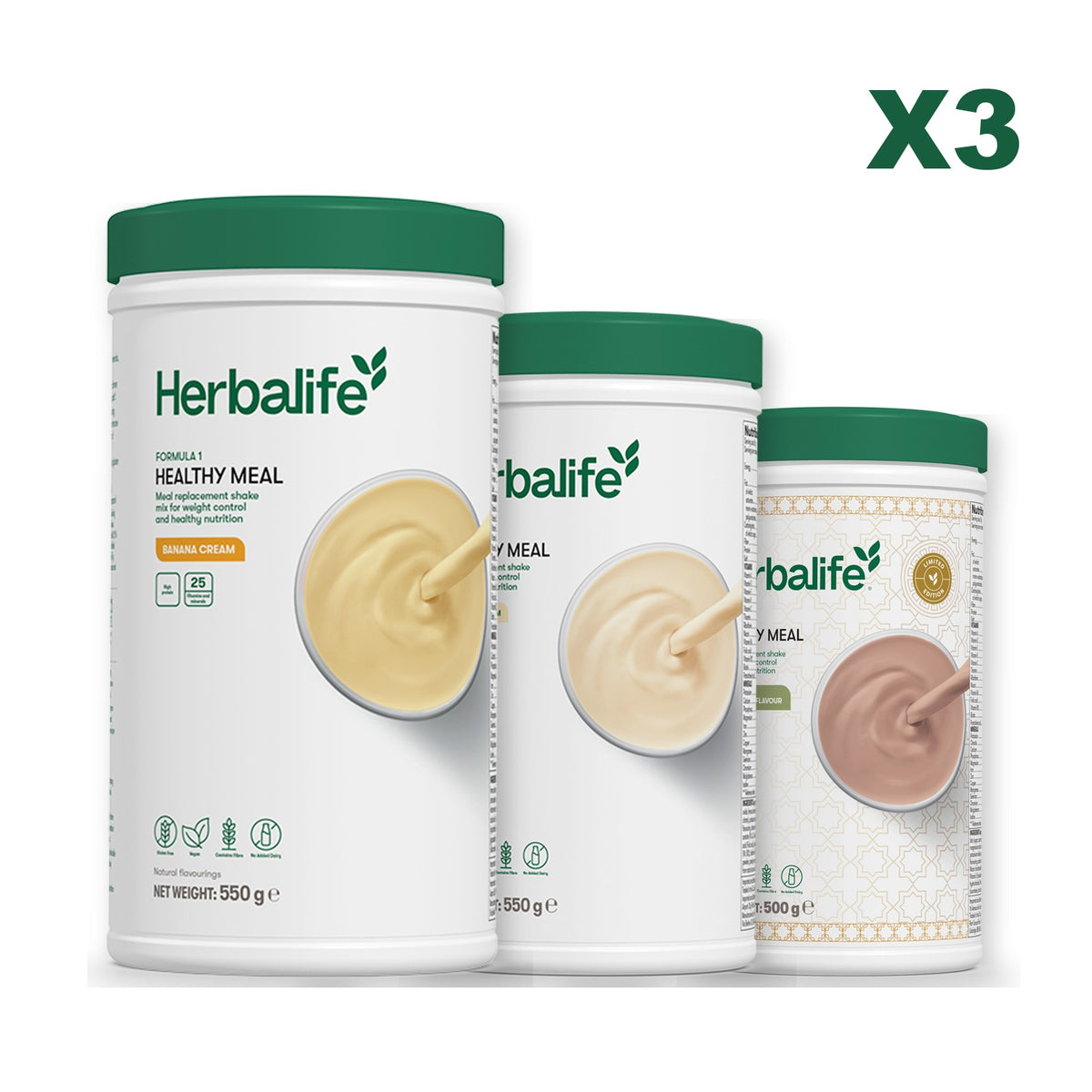 Formula 1 Banana Cream plus 2 flavours of your choice - Vanilla / Dubai Style Chocolate