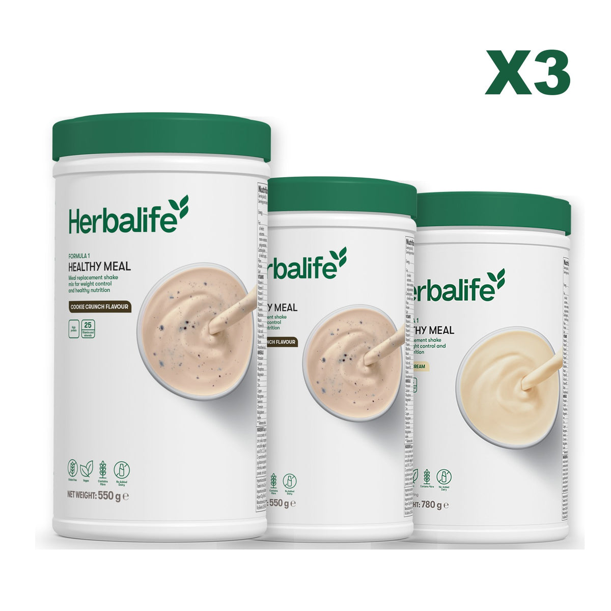 Formula 1 Cookie Crunch plus 2 flavours of your choice - Cookie Crunch / Vanilla (Large 780g)