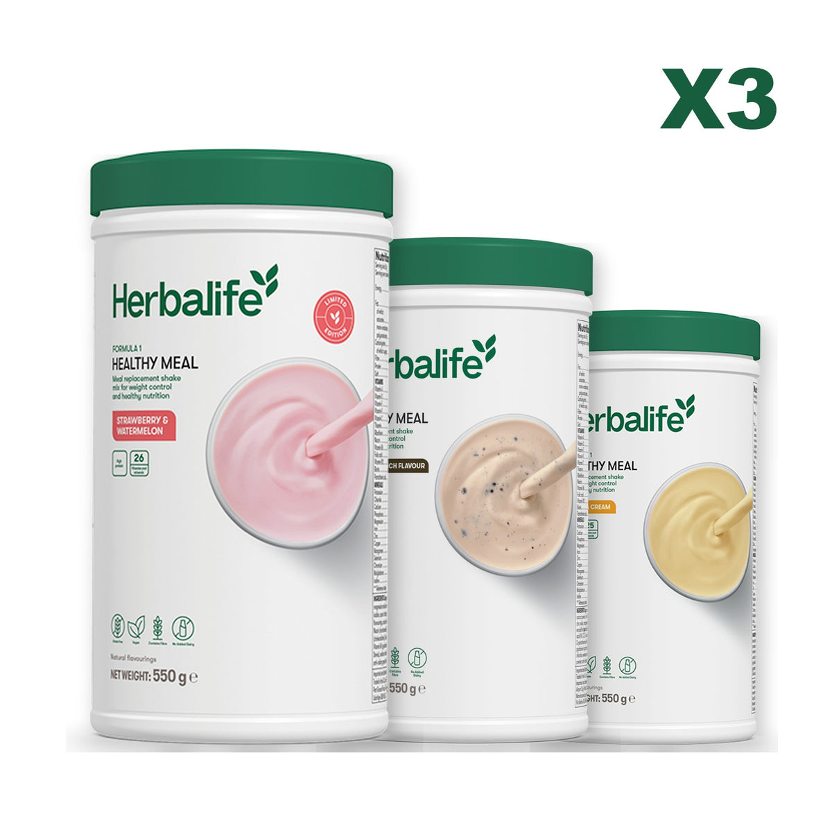 Formula 1 Strawberry Watermelon plus 2 flavours of your choice - Cookie Crunch / Banana Cream