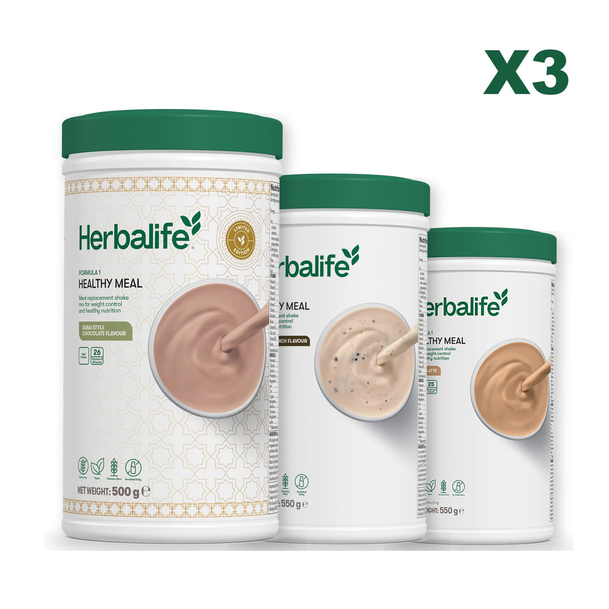 Formula 1 Dubai Style Chocolate plus 2 flavours of your choice - Cookie Crunch / Cafe Latte