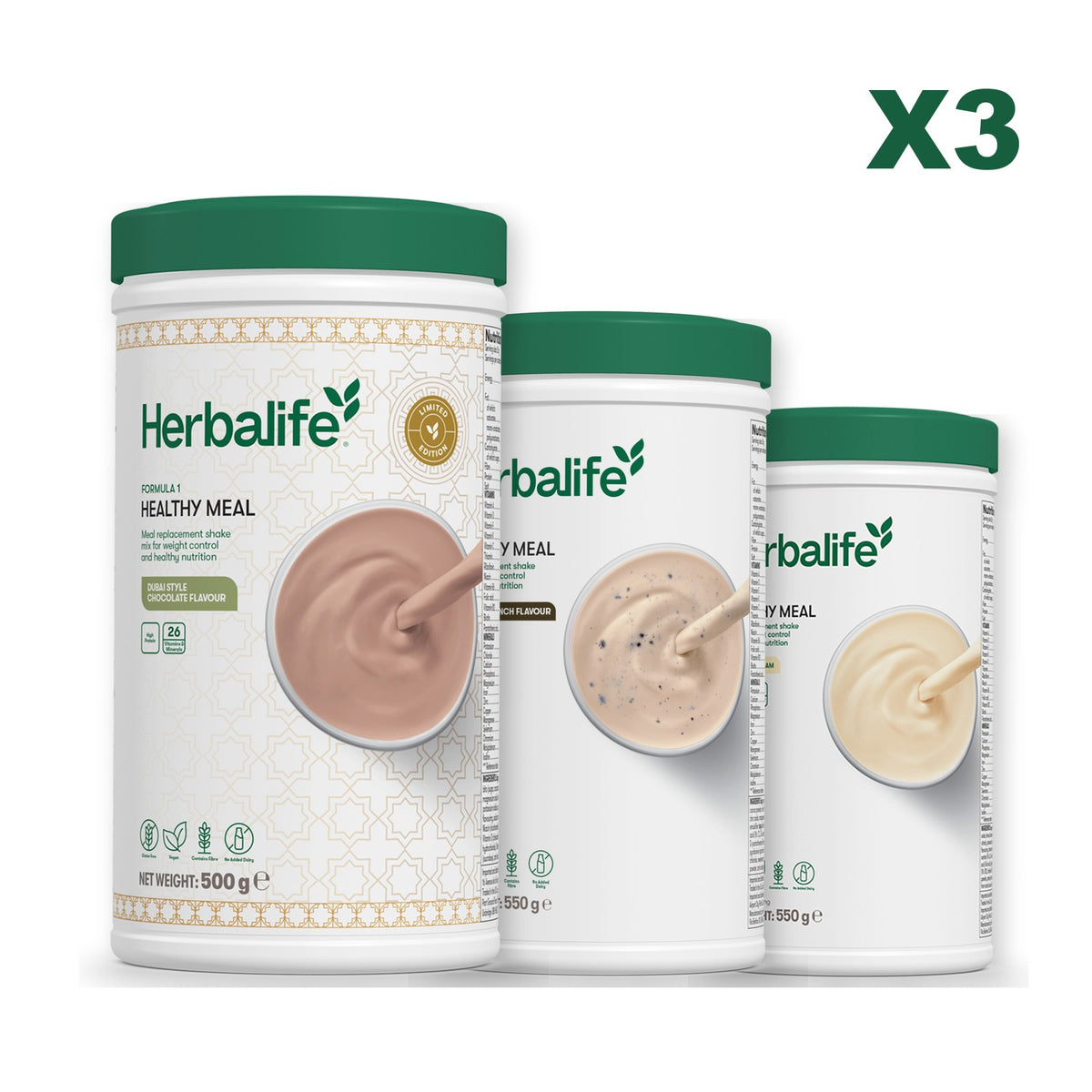 Formula 1 Dubai Style Chocolate plus 2 flavours of your choice - Cookie Crunch / Vanilla