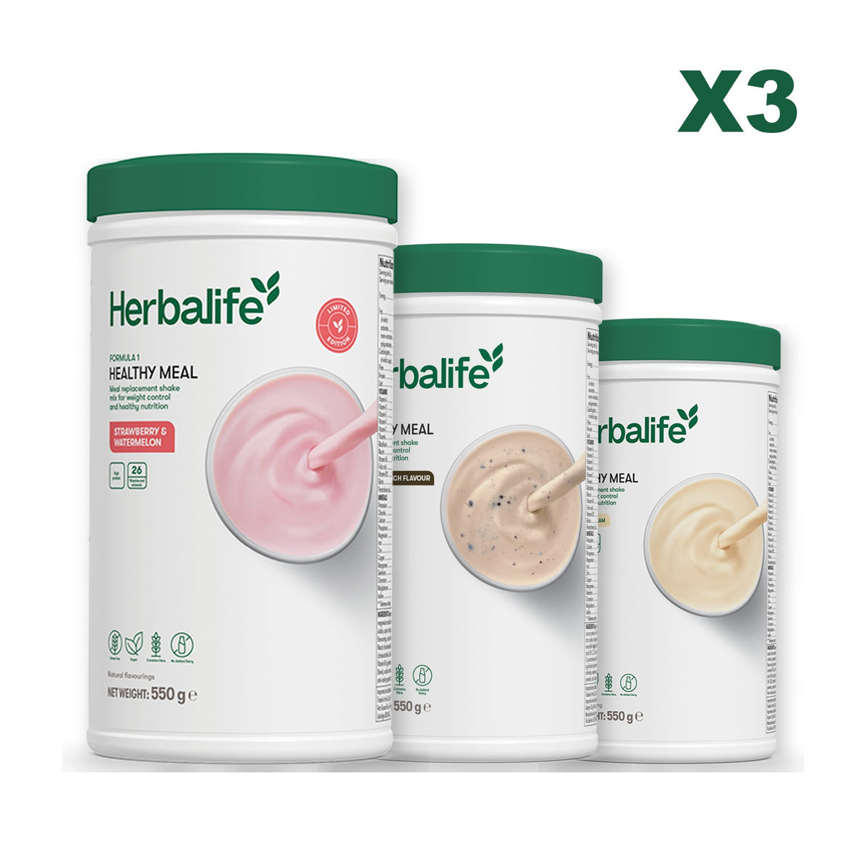 Formula 1 Strawberry Watermelon plus 2 flavours of your choice - Cookie Crunch / Vanilla