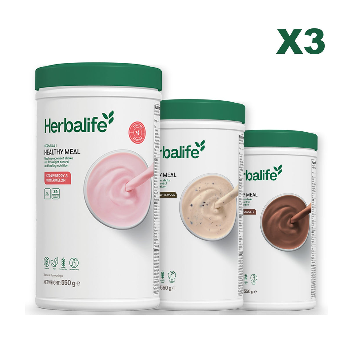 Formula 1 Strawberry Watermelon plus 2 flavours of your choice - Cookie Crunch / Chocolate