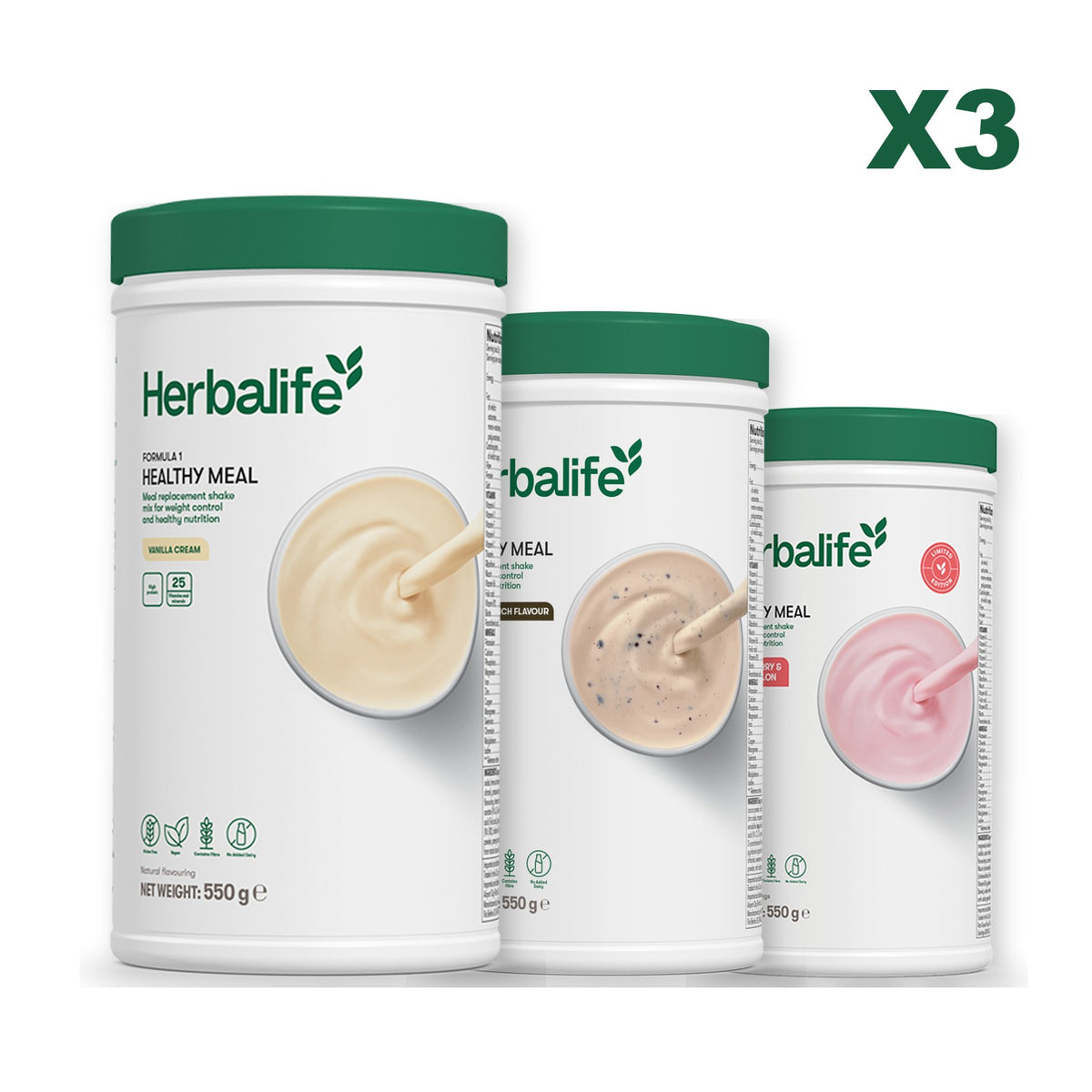Formula 1 Vanilla plus 2 flavours of your choice - Cookie Crunch / Strawberry Watermelon