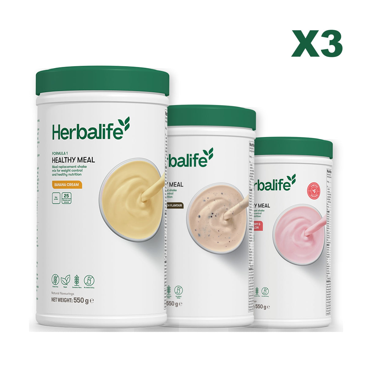 Formula 1 Banana Cream plus 2 flavours of your choice - Cookie Crunch / Strawberry Watermelon