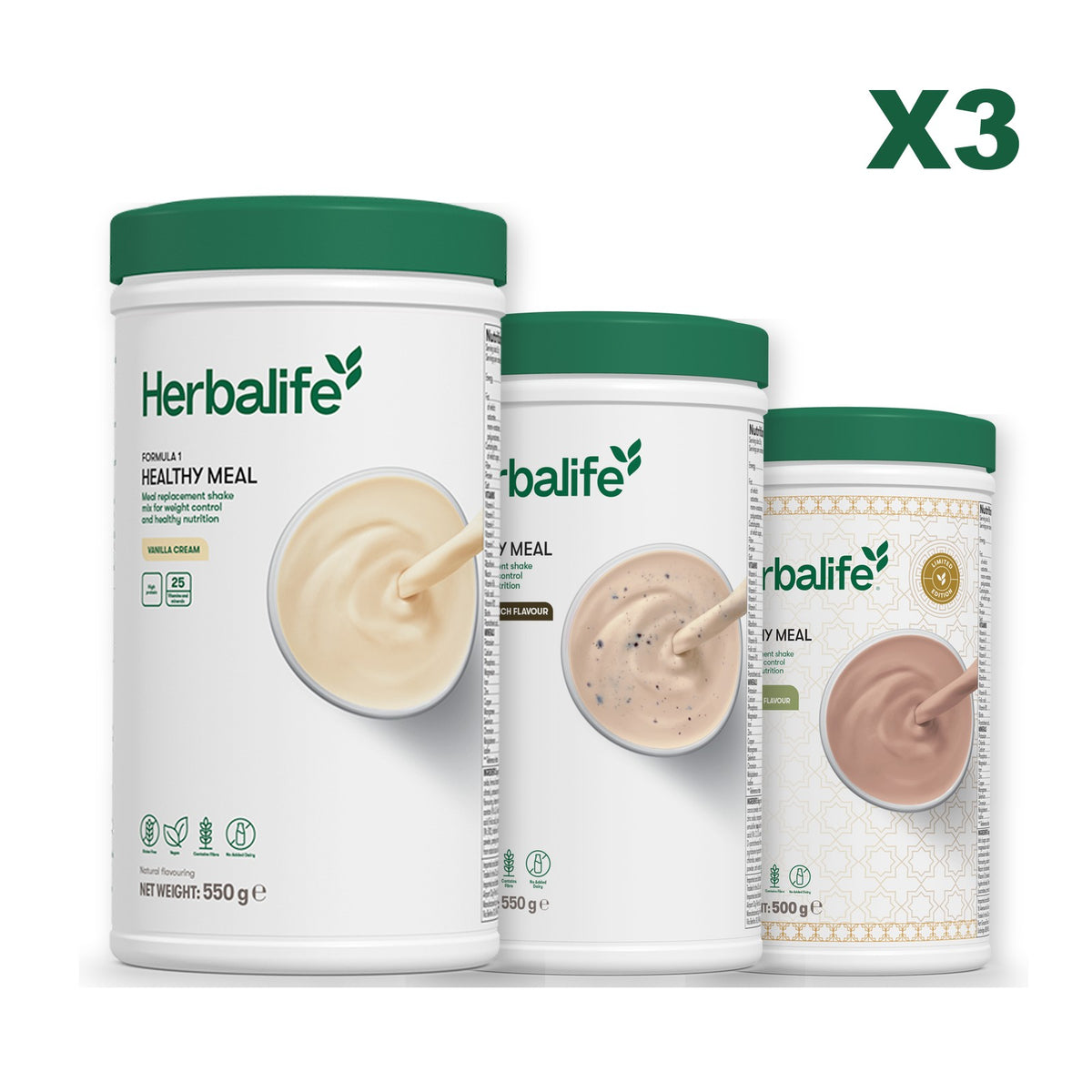 Formula 1 Vanilla plus 2 flavours of your choice - Cookie Crunch / Dubai Style Chocolate