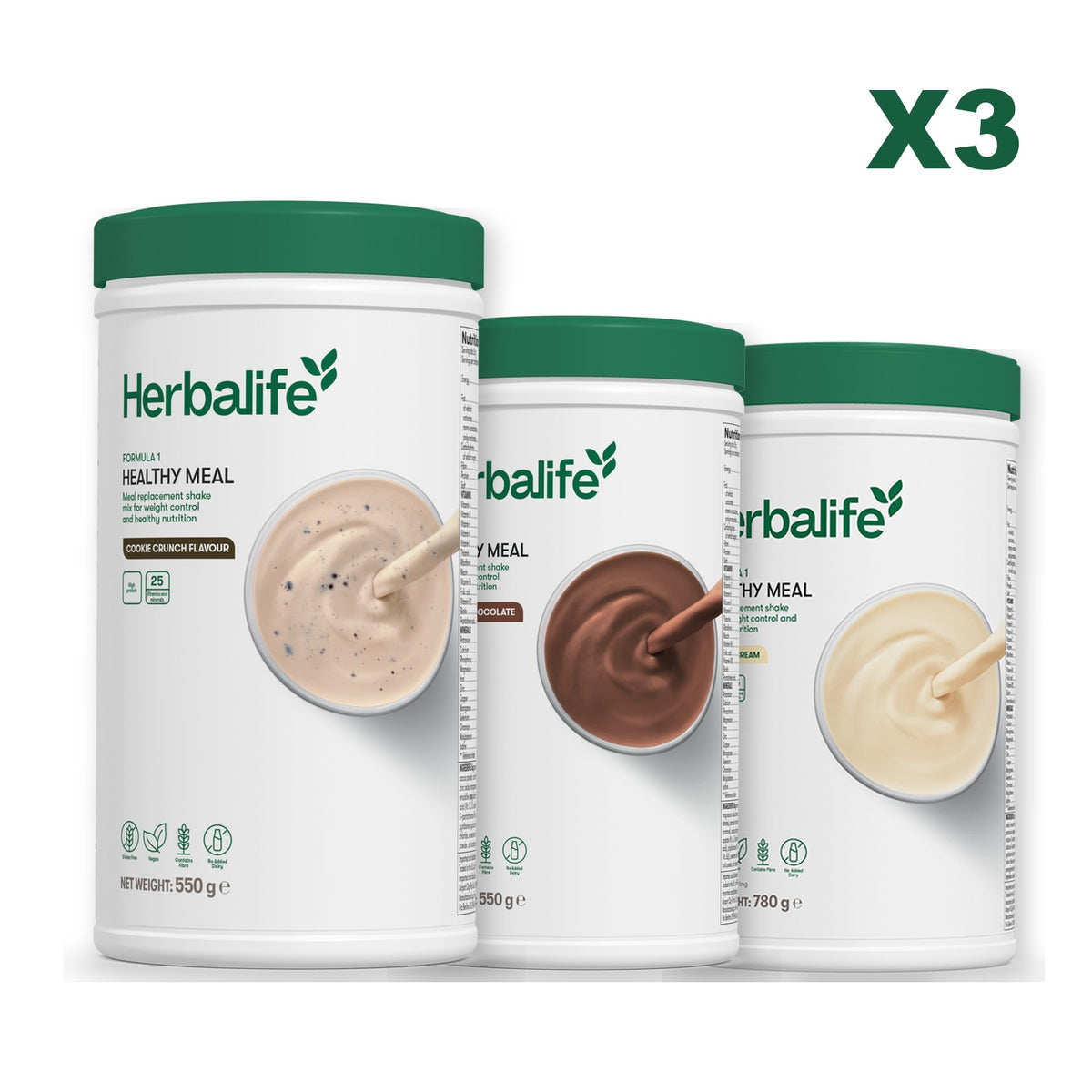 Formula 1 Cookie Crunch plus 2 flavours of your choice - Chocolate / Vanilla (Large 780g)