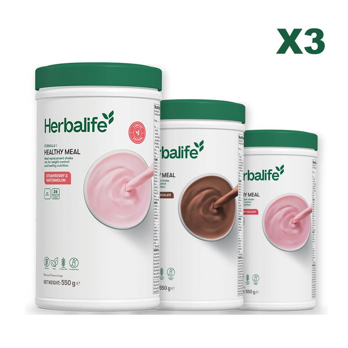 Formula 1 Strawberry Watermelon plus 2 flavours of your choice - Chocolate / Strawberry