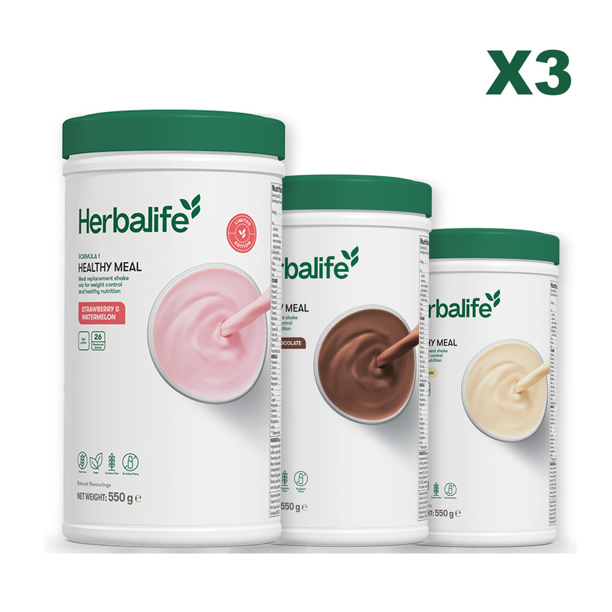 Formula 1 Strawberry Watermelon plus 2 flavours of your choice - Chocolate / Vanilla
