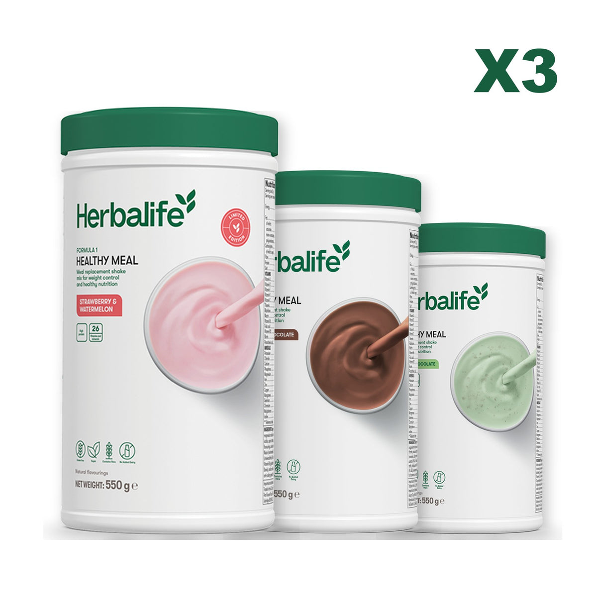 Formula 1 Strawberry Watermelon plus 2 flavours of your choice - Chocolate / Mint Chocolate