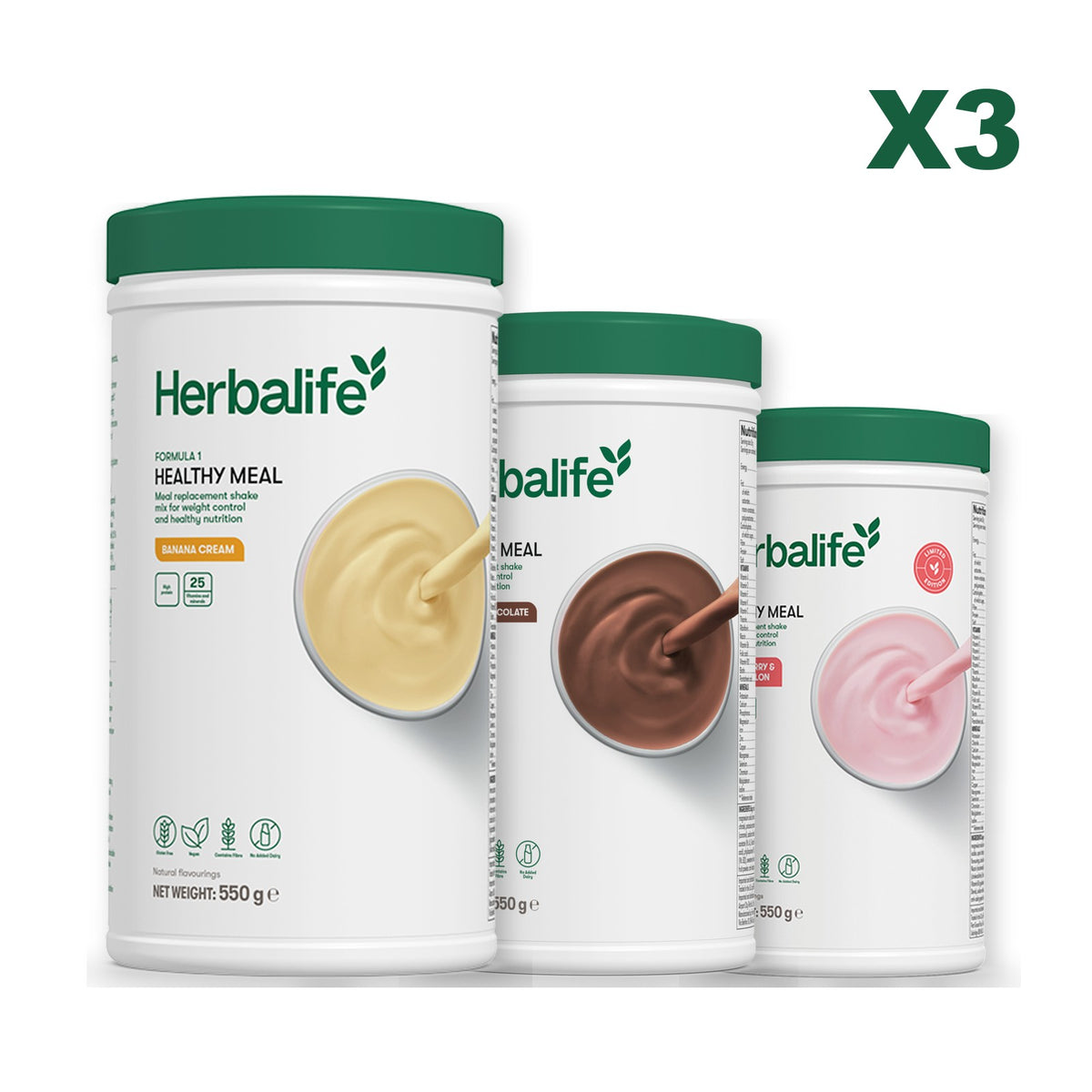 Formula 1 Banana Cream plus 2 flavours of your choice - Chocolate / Strawberry Watermelon