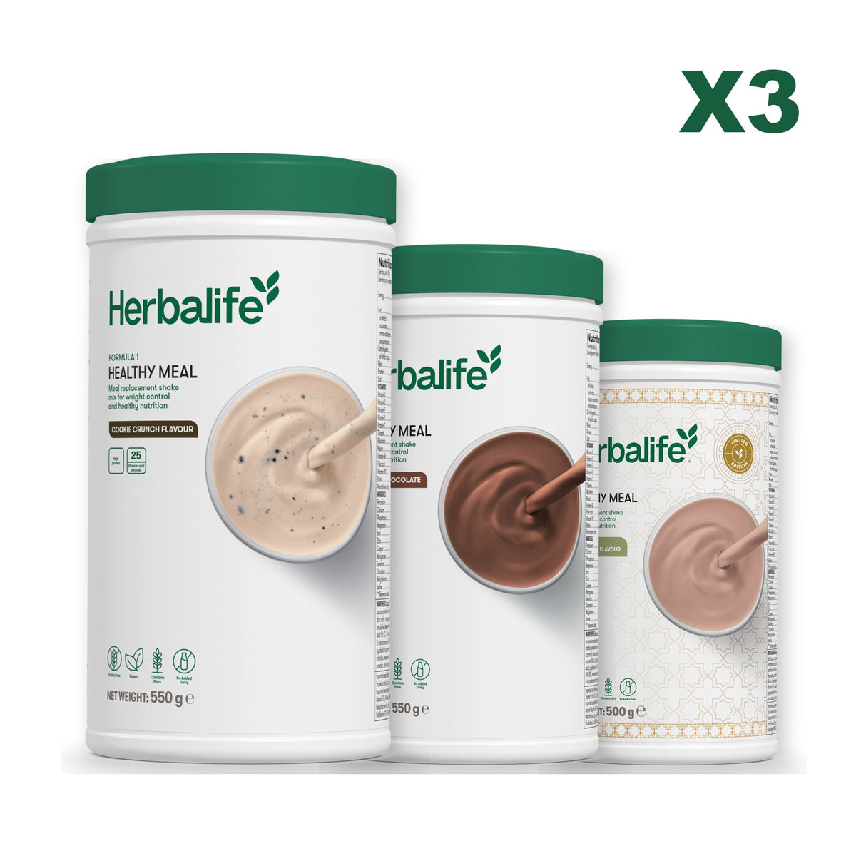 Formula 1 Cookie Crunch plus 2 flavours of your choice - Chocolate / Dubai Style Chocolate