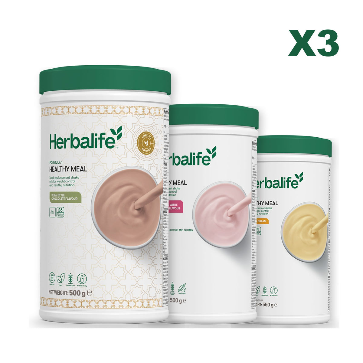 Formula 1 Dubai Style Chocolate plus 2 flavours of your choice - Free From Raspberry & White Chocolate / Banana Cream