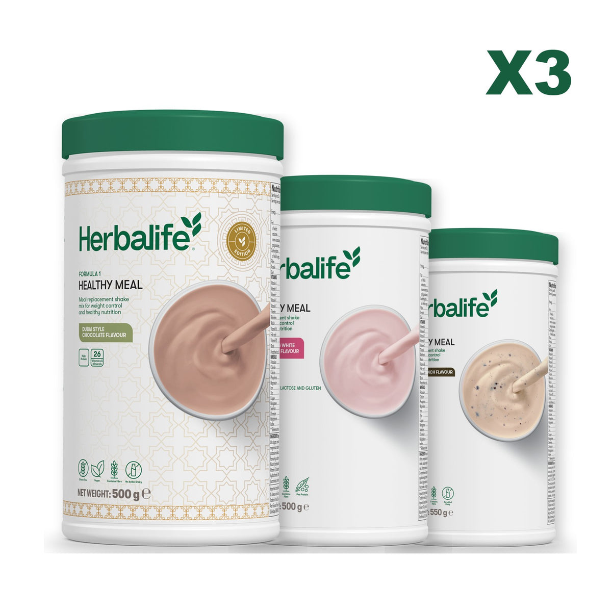 Formula 1 Dubai Style Chocolate plus 2 flavours of your choice - Free From Raspberry & White Chocolate / Cookie Crunch