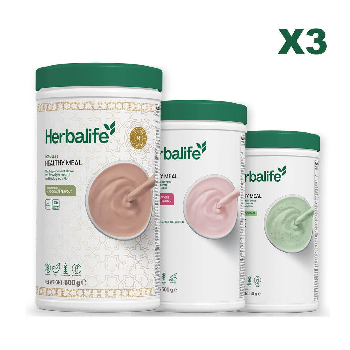 Formula 1 Dubai Style Chocolate plus 2 flavours of your choice - Free From Raspberry & White Chocolate / Mint Chocolate