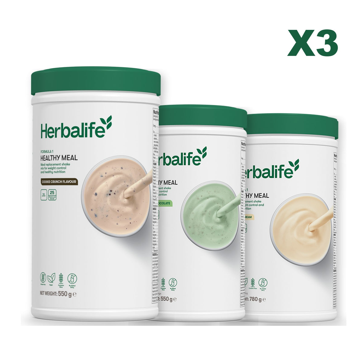 Formula 1 Cookie Crunch plus 2 flavours of your choice - Mint Chocolate / Vanilla (Large 780g)