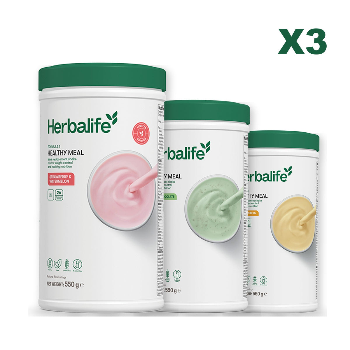 Formula 1 Strawberry Watermelon plus 2 flavours of your choice - Mint Chocolate / Banana Cream