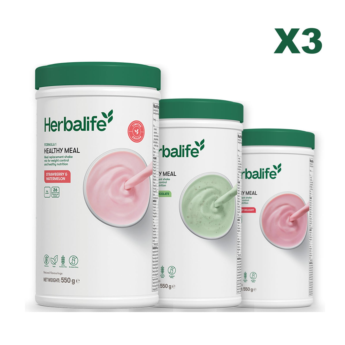 Formula 1 Strawberry Watermelon plus 2 flavours of your choice - Mint Chocolate / Strawberry