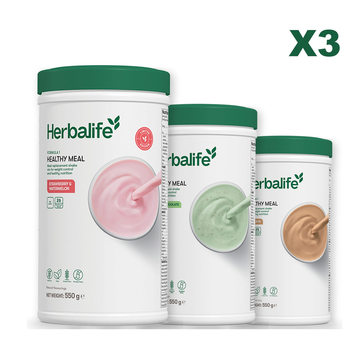 Formula 1 Strawberry Watermelon plus 2 flavours of your choice - Mint Chocolate / Cafe Latte