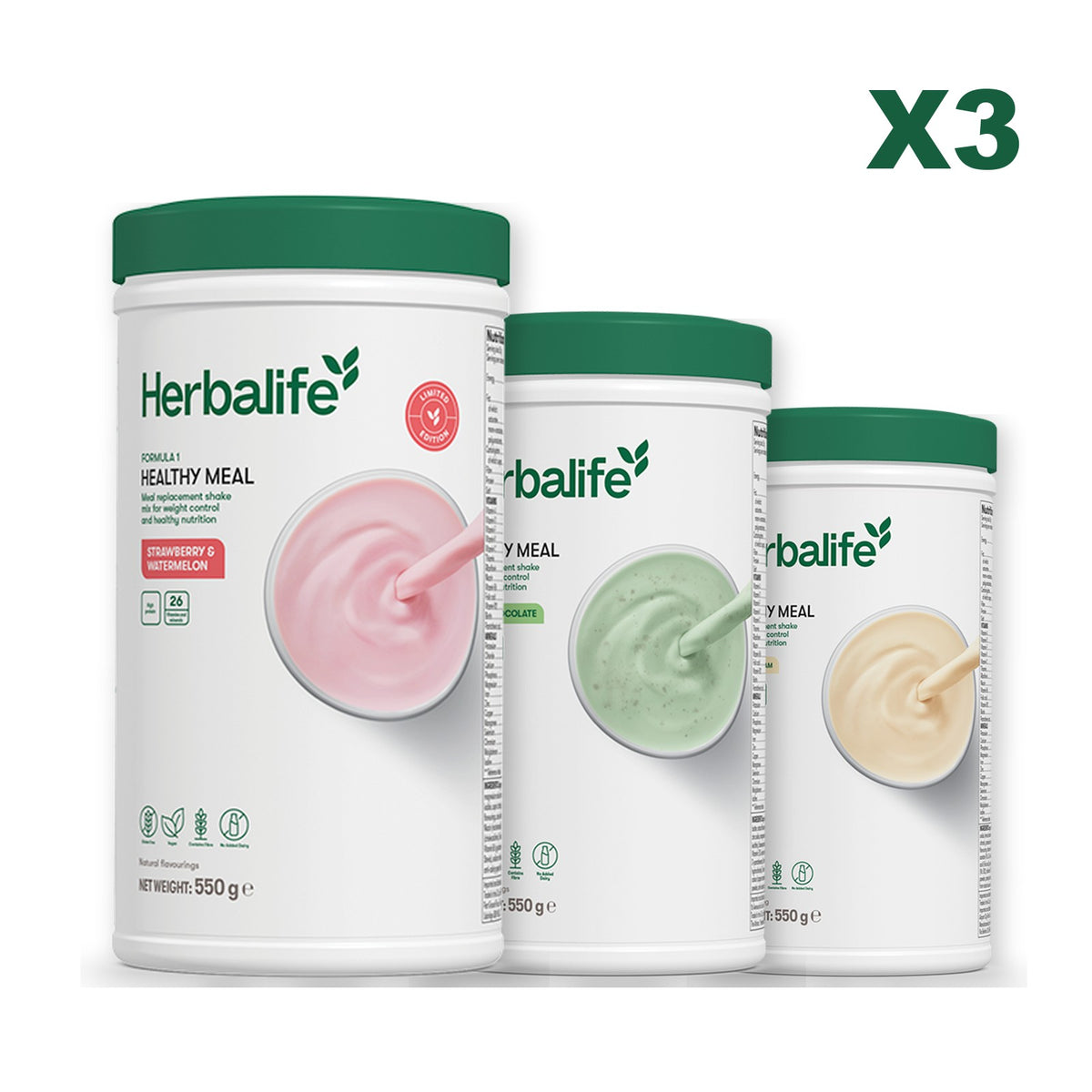 Formula 1 Strawberry Watermelon plus 2 flavours of your choice - Mint Chocolate / Vanilla
