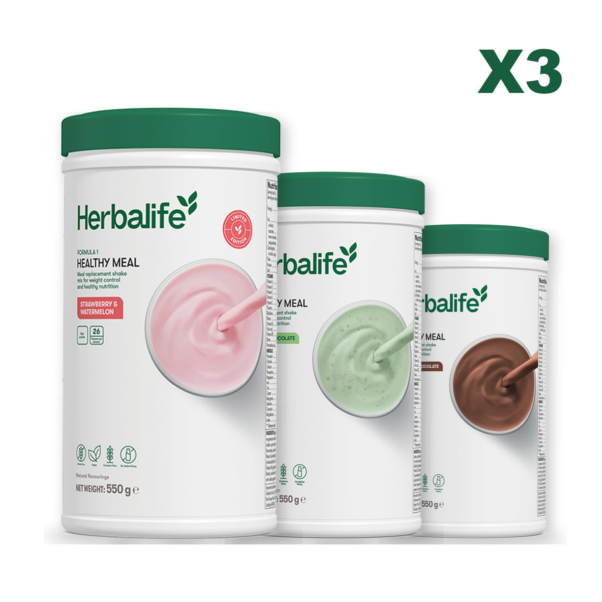 Formula 1 Strawberry Watermelon plus 2 flavours of your choice - Mint Chocolate / Chocolate