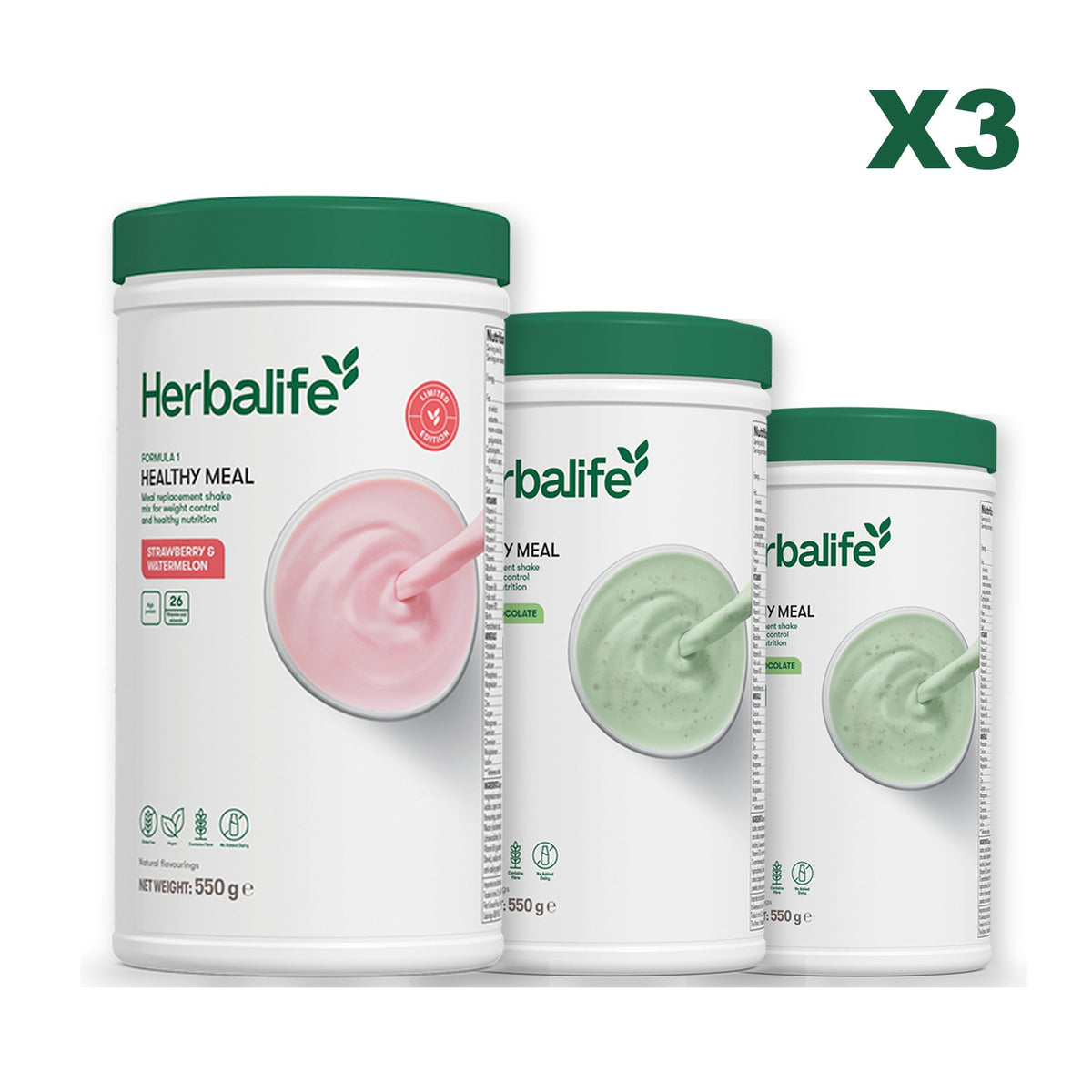Formula 1 Strawberry Watermelon plus 2 flavours of your choice - Mint Chocolate / Mint Chocolate