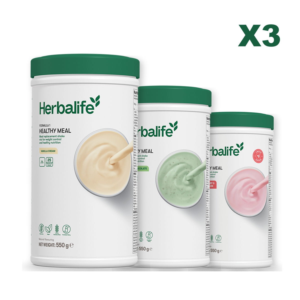 Formula 1 Vanilla plus 2 flavours of your choice - Mint Chocolate / Strawberry Watermelon
