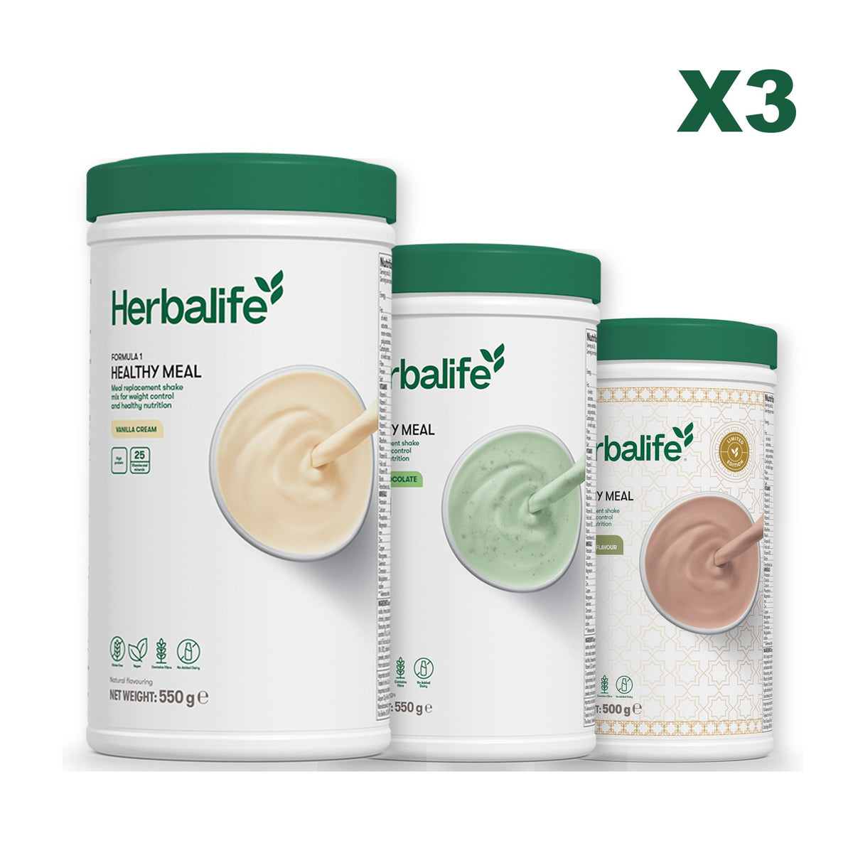 Formula 1 Vanilla plus 2 flavours of your choice - Mint Chocolate / Dubai Style Chocolate