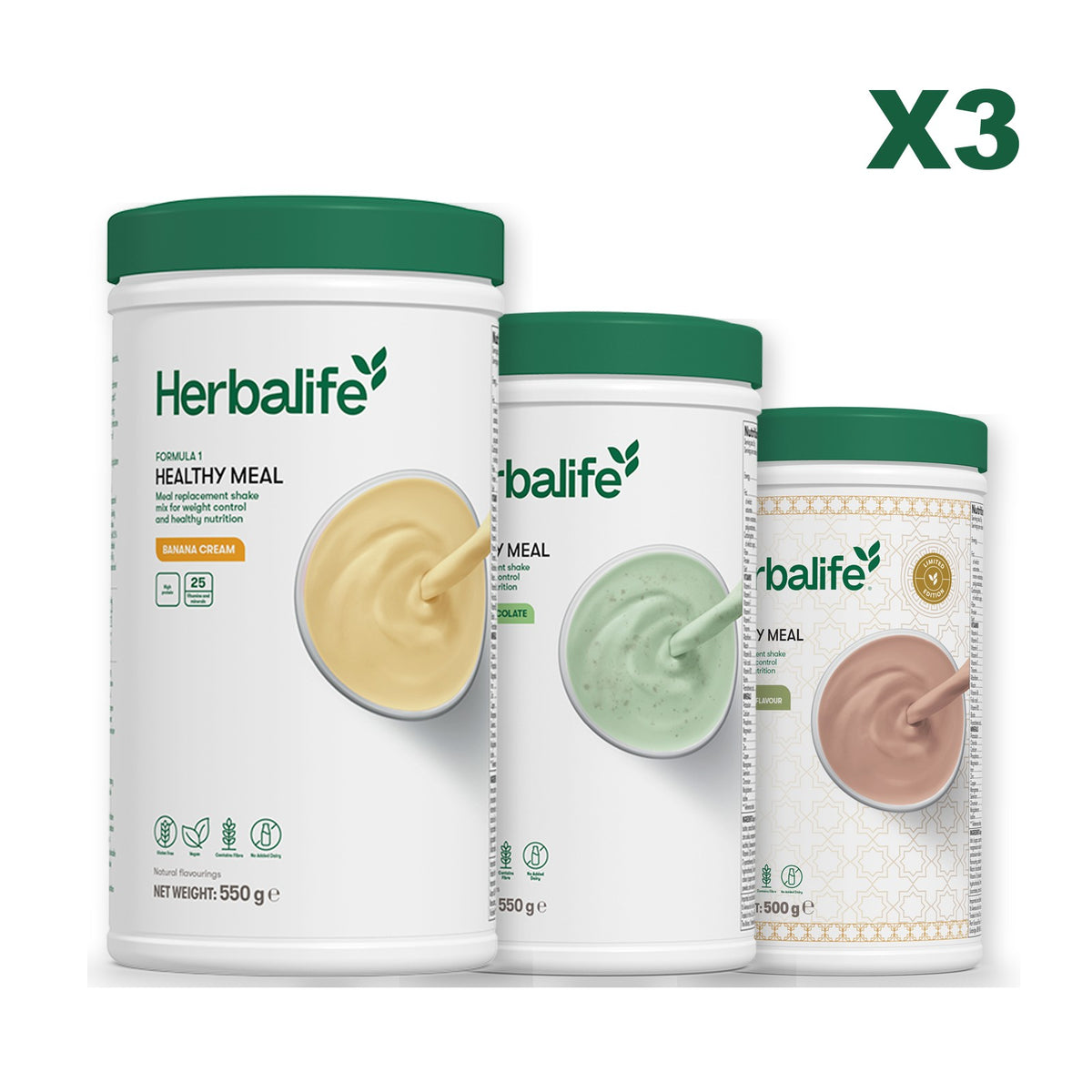 Formula 1 Banana Cream plus 2 flavours of your choice - Mint Chocolate / Dubai Style Chocolate