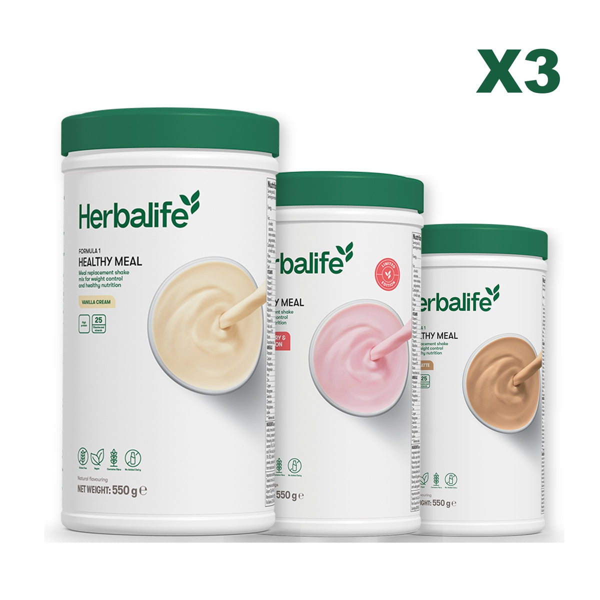 Formula 1 Vanilla plus 2 flavours of your choice - Strawberry Watermelon / Cafe Latte