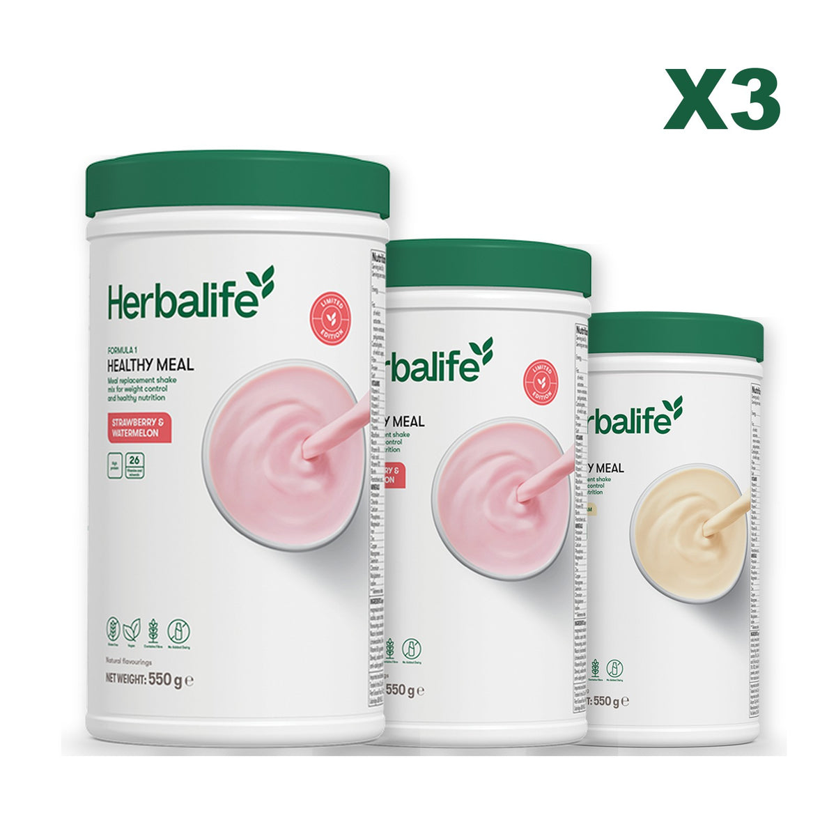 Formula 1 Strawberry Watermelon plus 2 flavours of your choice - Strawberry Watermelon / Vanilla