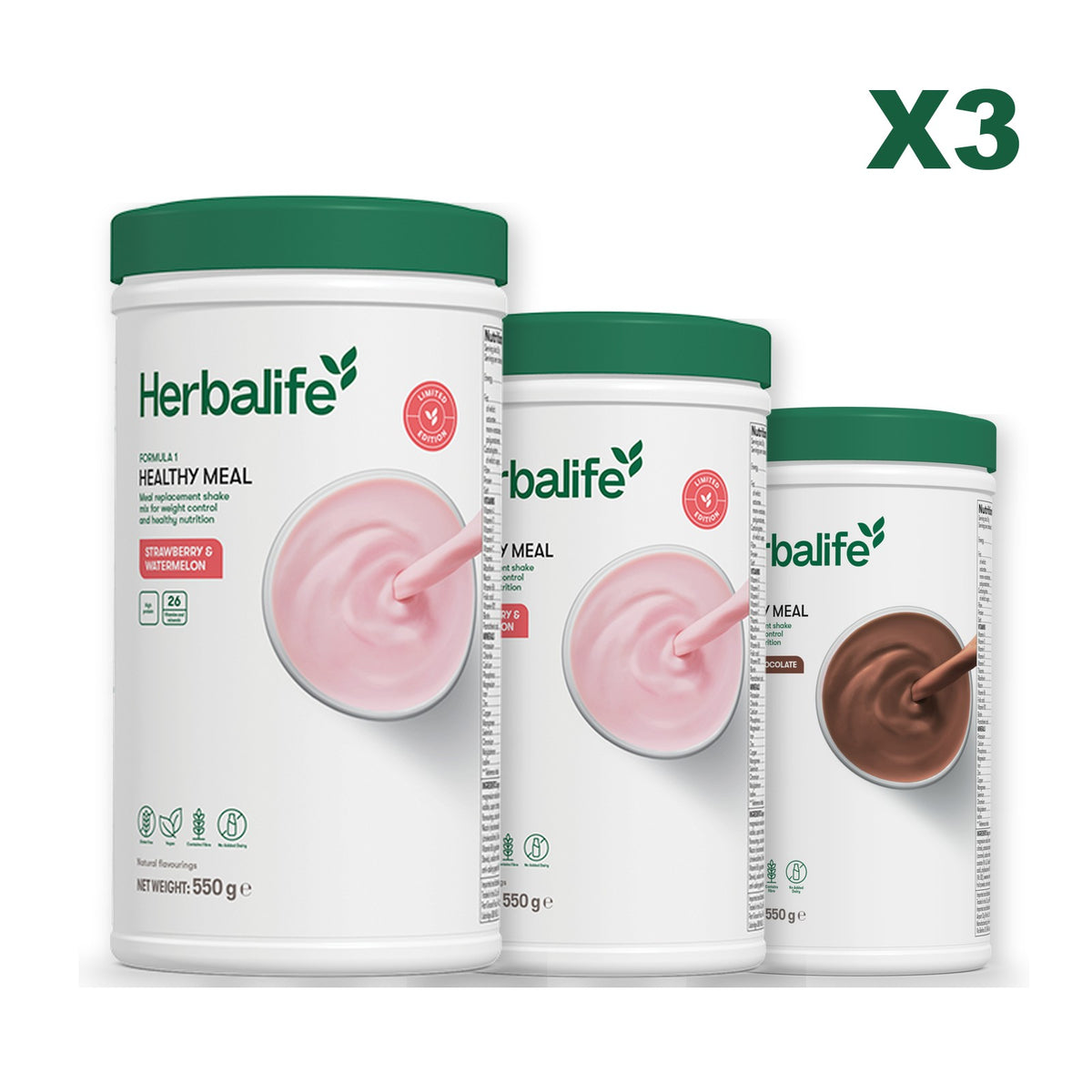 Formula 1 Strawberry Watermelon plus 2 flavours of your choice - Strawberry Watermelon / Chocolate