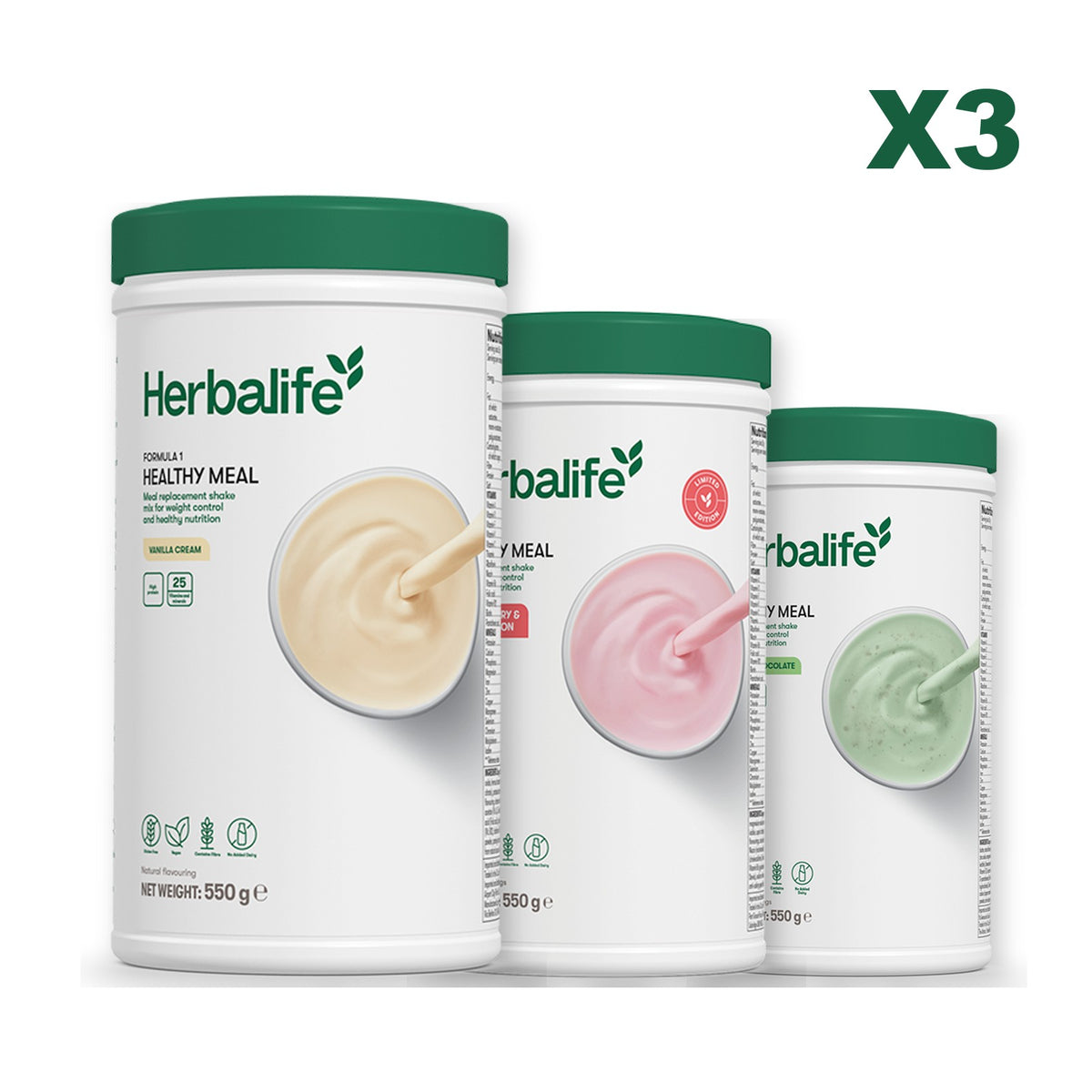 Formula 1 Vanilla plus 2 flavours of your choice - Strawberry Watermelon / Mint Chocolate