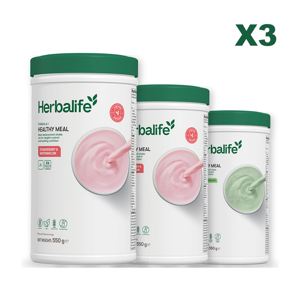 Formula 1 Strawberry Watermelon plus 2 flavours of your choice - Strawberry Watermelon / Mint Chocolate