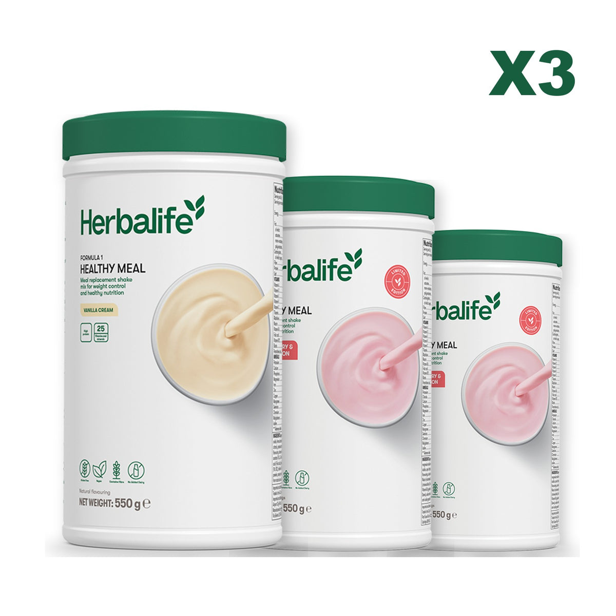 Formula 1 Vanilla plus 2 flavours of your choice - Strawberry Watermelon / Strawberry Watermelon