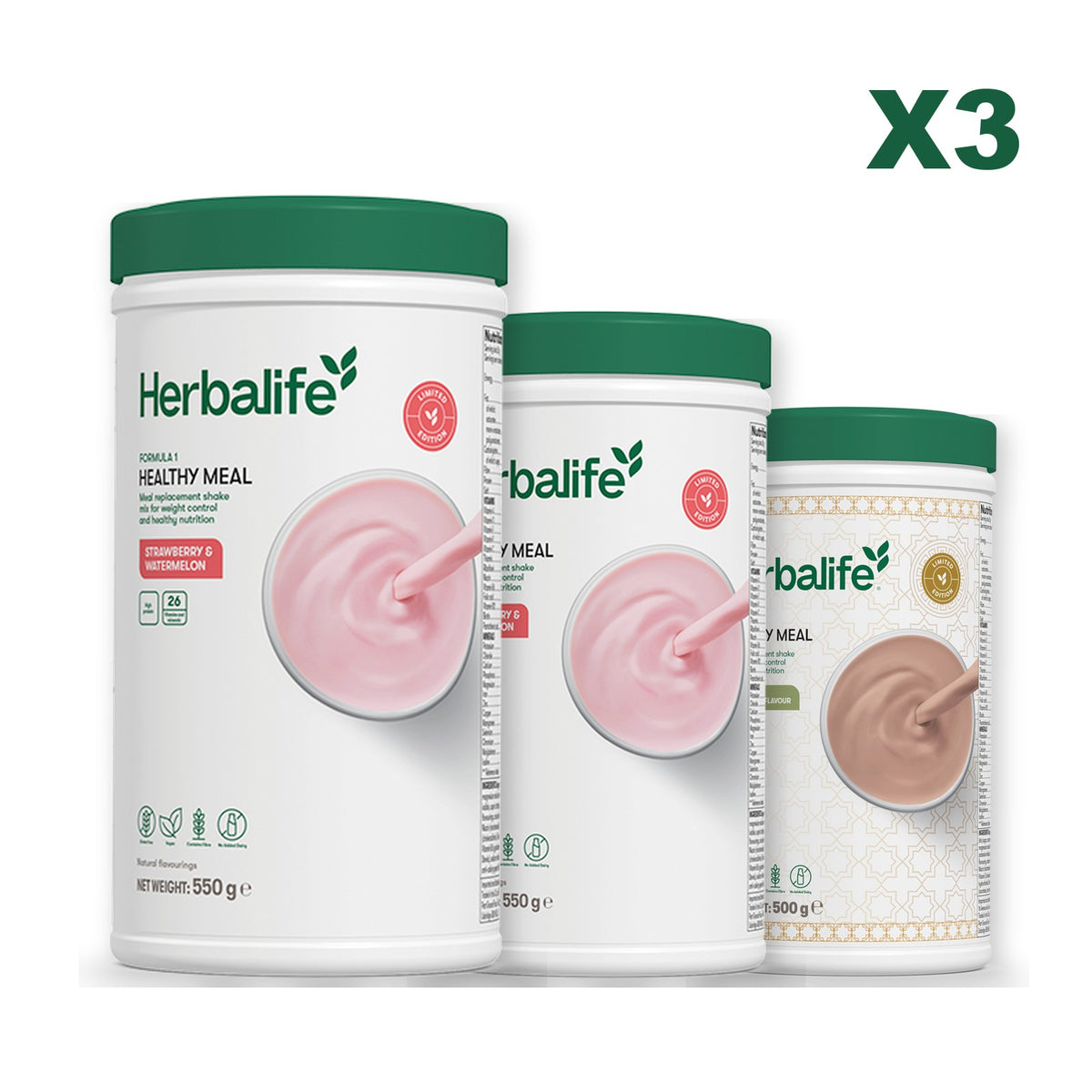 Formula 1 Strawberry Watermelon plus 2 flavours of your choice - Strawberry Watermelon / Dubai Style Chocolate
