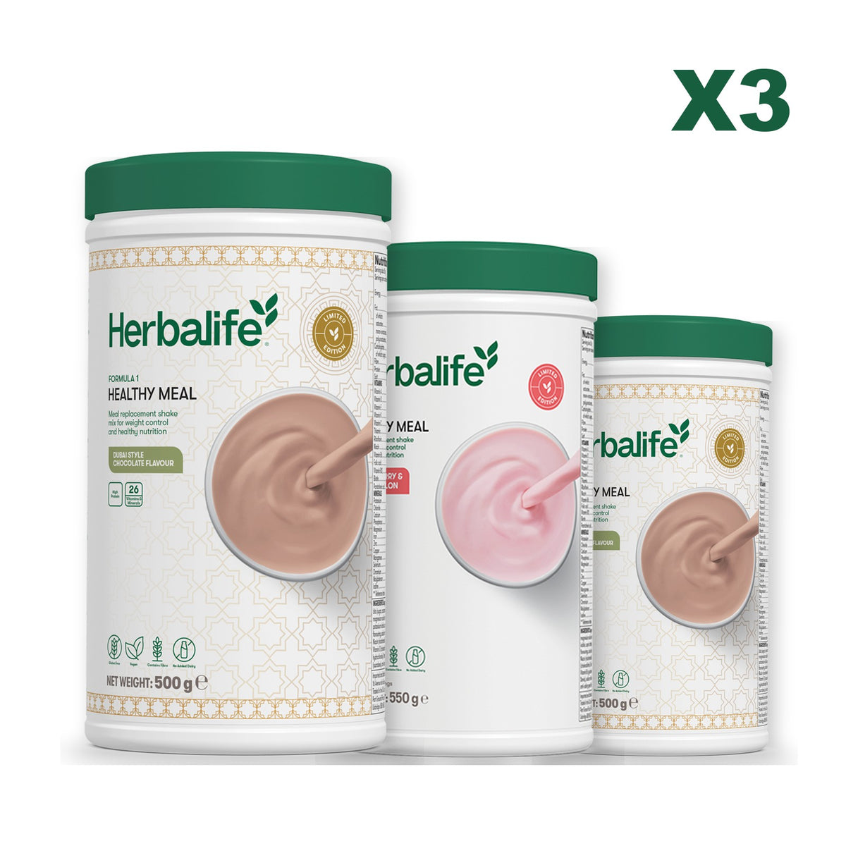 Formula 1 Dubai Style Chocolate plus 2 flavours of your choice - Strawberry Watermelon / Dubai Style Chocolate
